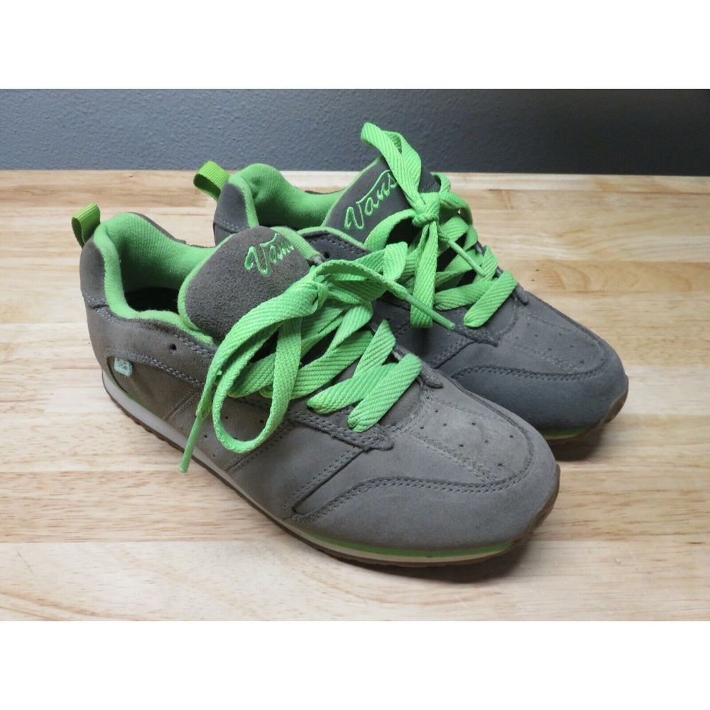 Vans Ciba Lo Womens Gray‎ Neon Green Skateboard Shoes Size 8.5 45396-73